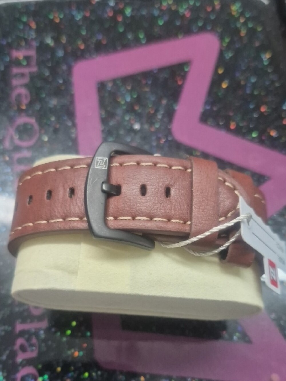 Black Dial Watch with Brown Leather Strap - Picture 3 of 5